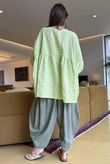 Nonni Gingham Artist Smock Lime